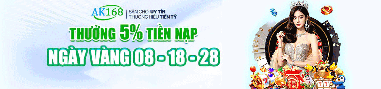 Thưởng 5% tiền nạp tại 12BET